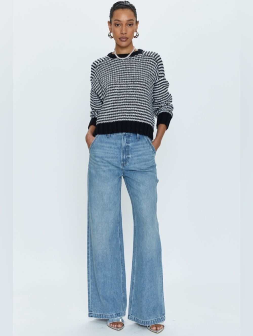 NWT PISTOLA Milo High Rise Ultra Wide Leg Size 27